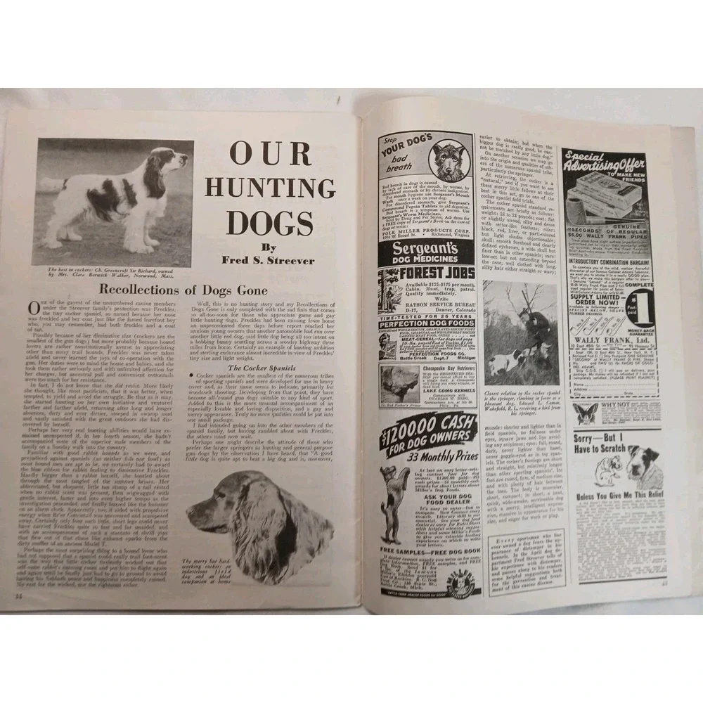 National Sportsman March 1937 Hunting Fishing Rod Reel Bamboo‎ Smoking Skeet